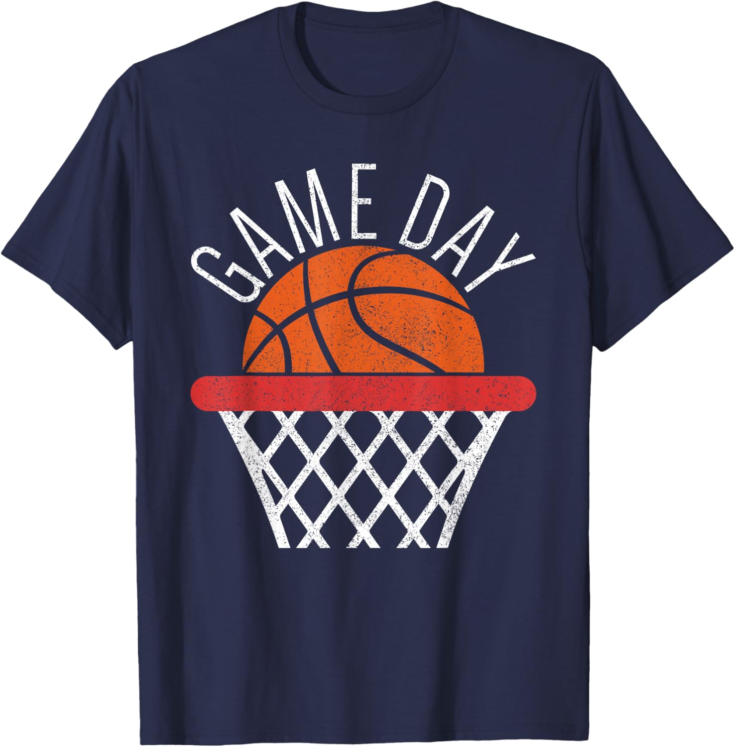 Game Day Basketball Lover Basketball Player Funny Basketball T-Shirt - T-Shirt | Navy