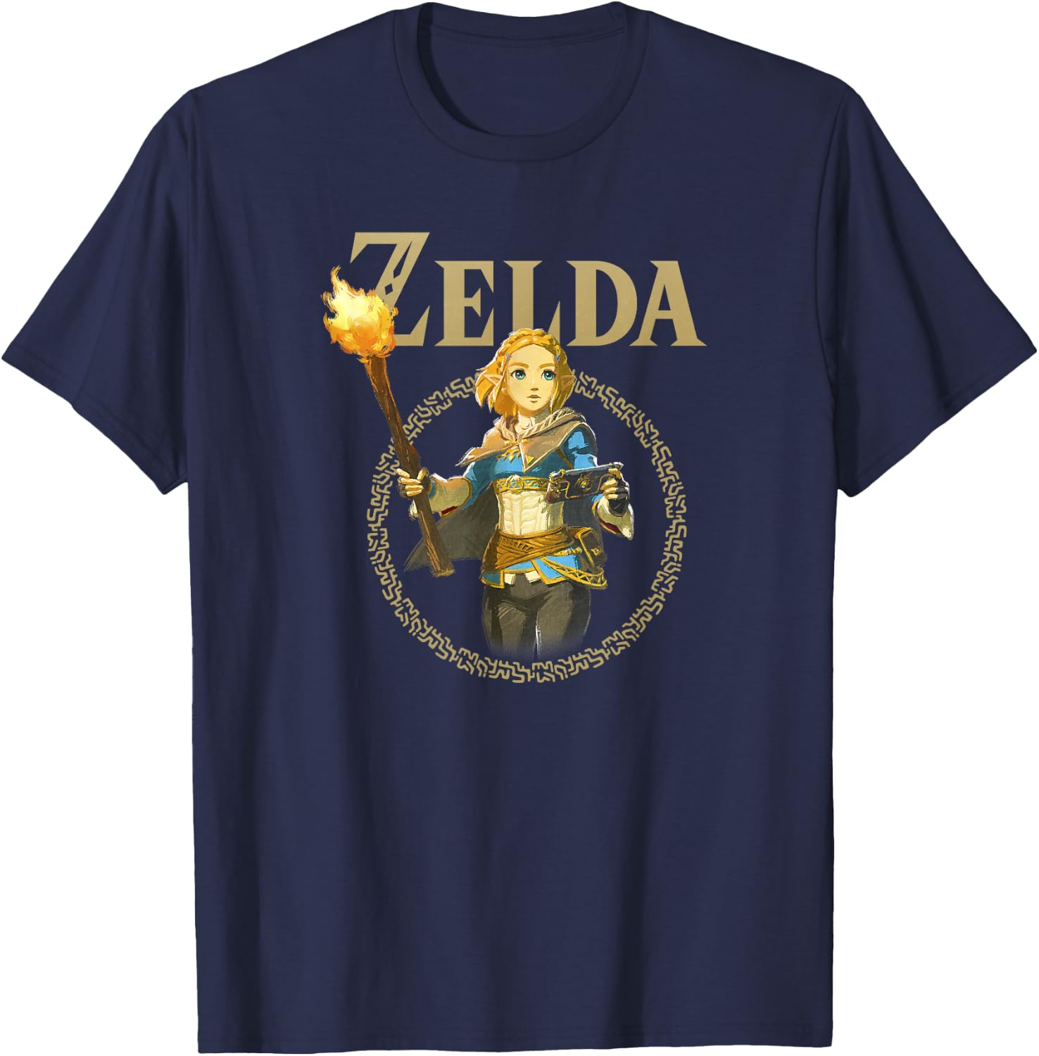 The Legend of Zelda Tears of The Kingdom Zelda Portrait T-Shirt - T-Shirt | Navy
