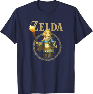 The Legend of Zelda Tears of The Kingdom Zelda Portrait T-Shirt - T-Shirt | Navy
