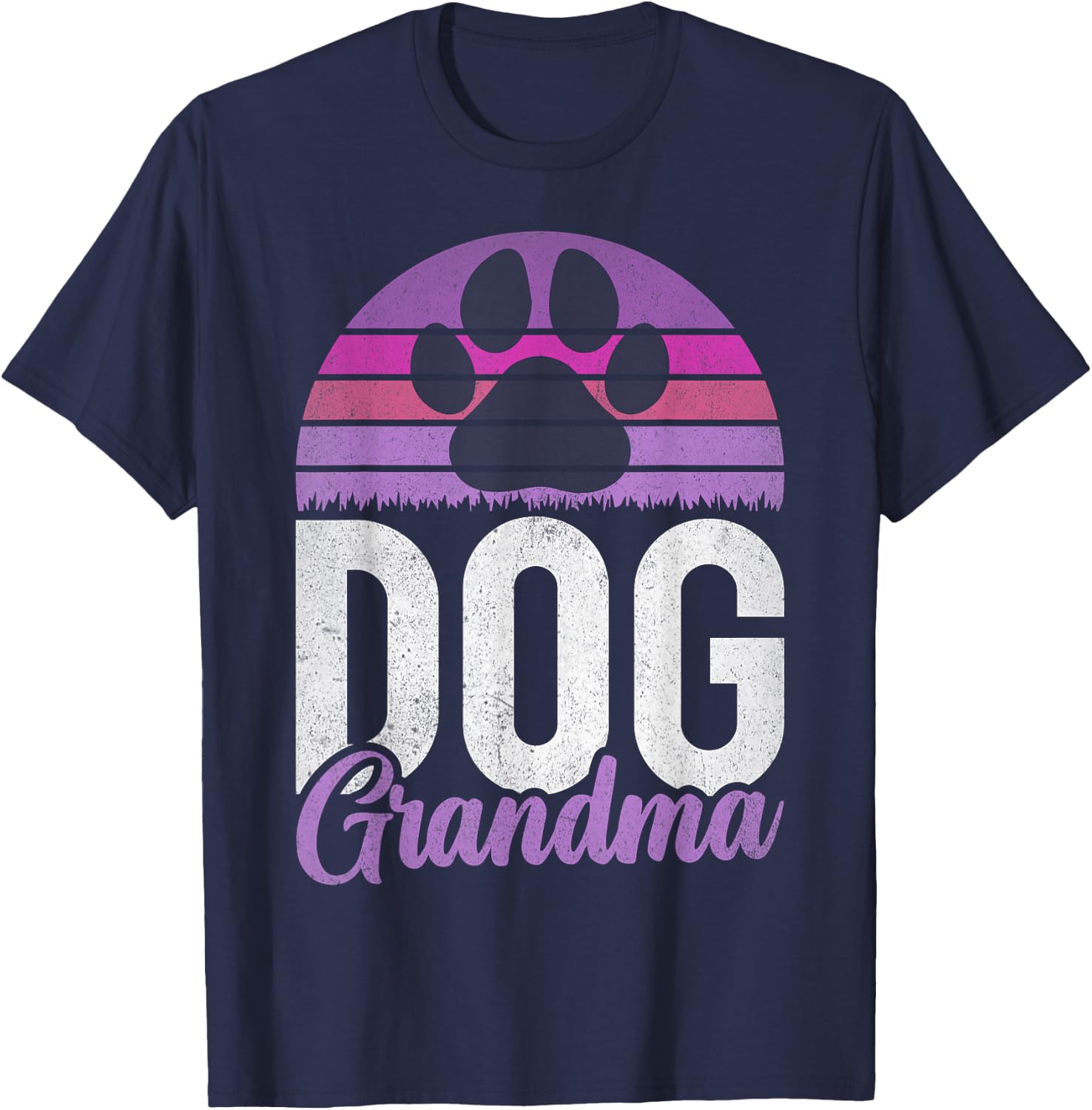 Dog Grandma Men Women T-Shirt - T-Shirt | Navy