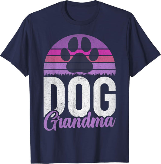 Dog Grandma Men Women T-Shirt - T-Shirt | Navy