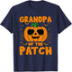 Pumpkin Grandpa Of The Patch Family Group Costume Halloween T-Shirt - T-Shirt | Navy