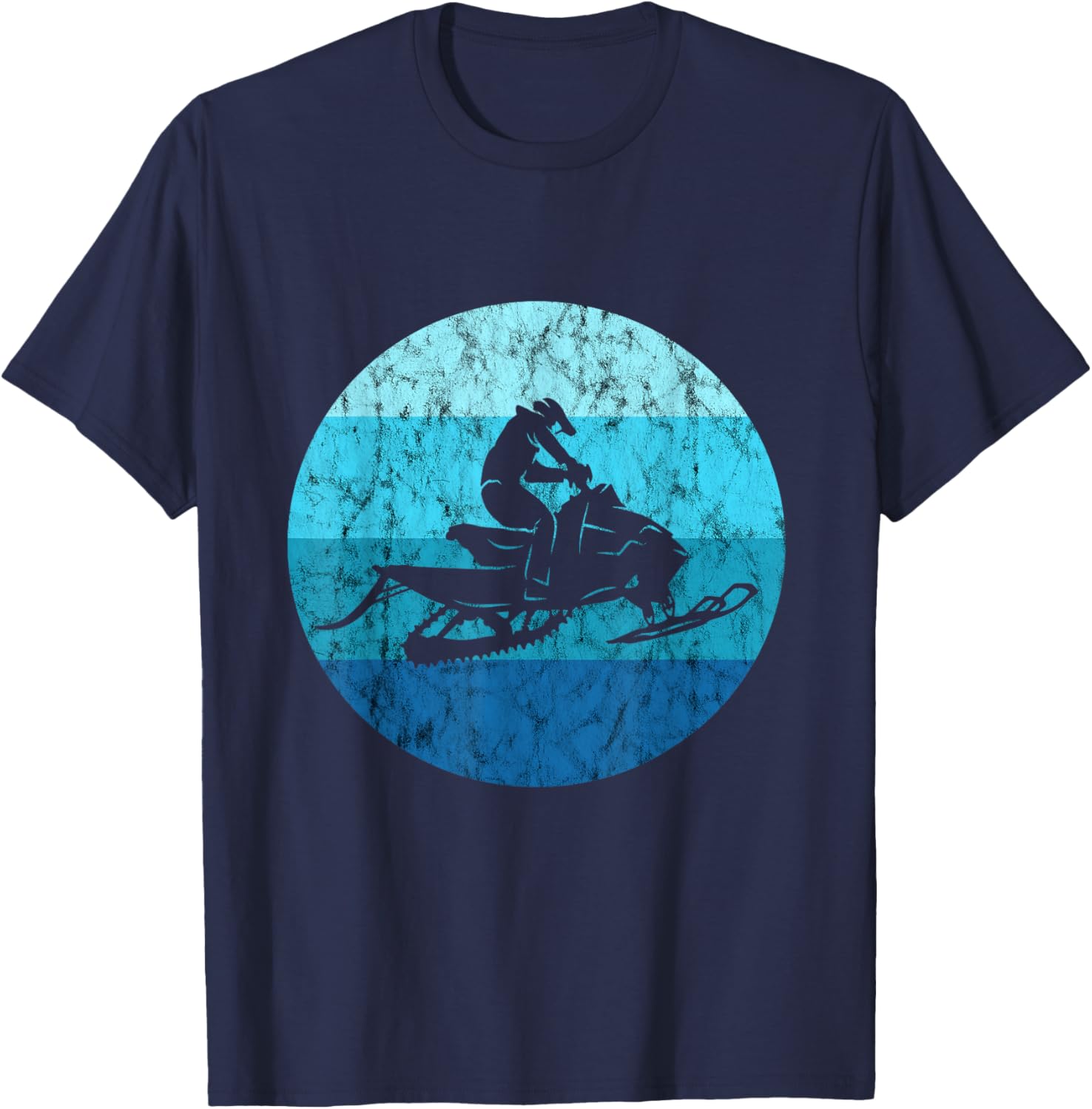 Snowcross Vintage Snowmobile Snow Machine Snowmobiling T-Shirt - T-Shirt | Navy