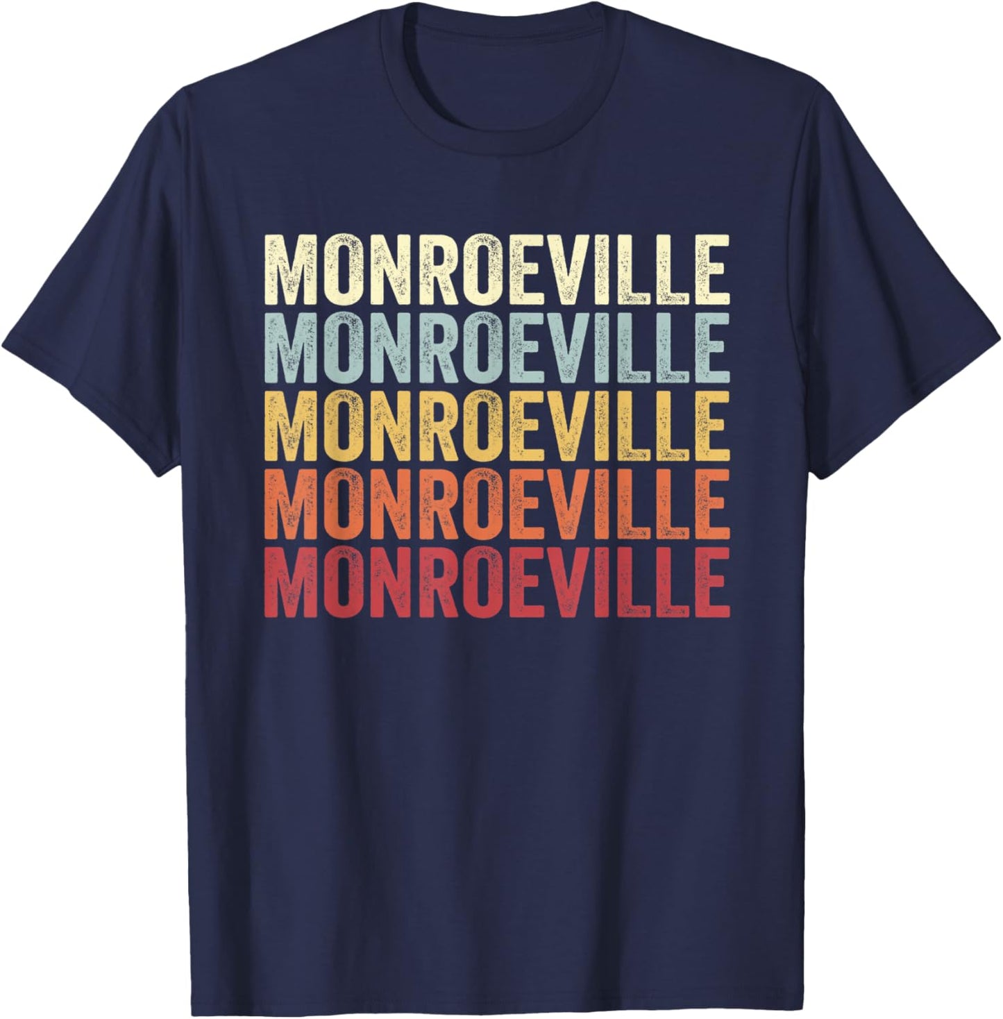 Monroeville Alabama Monroeville AL Retro Vintage Text T-Shirt - T-Shirt | Navy