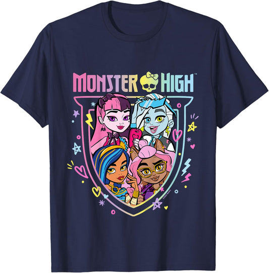 Kids Monster High - MH Rainbow Group T-Shirt - T-Shirt | Navy