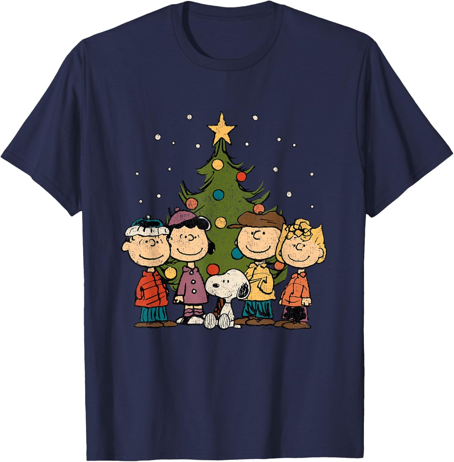 Peanuts - Peanuts Christmas Group T-Shirt - T-Shirt | Navy