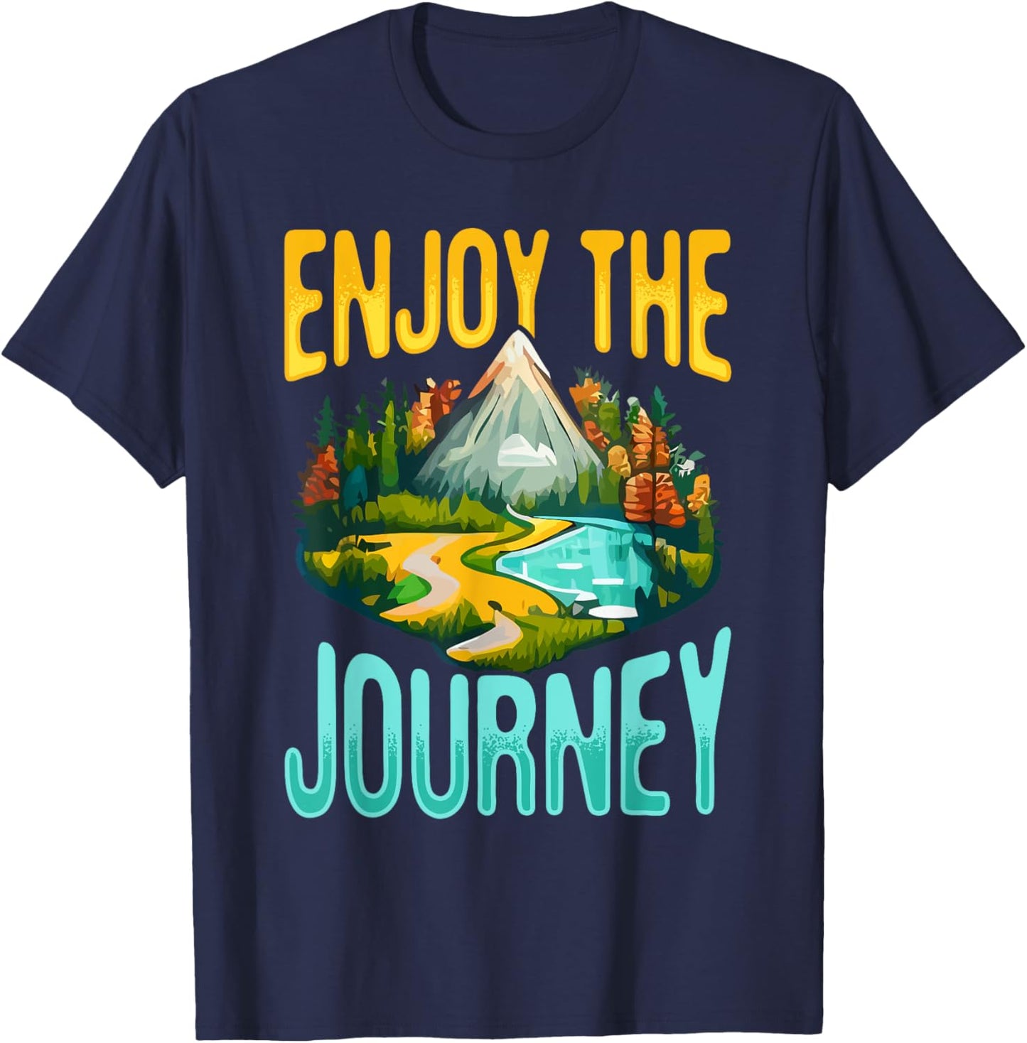 Camping Tent Enjoy the journey T-Shirt - T-Shirt | Navy