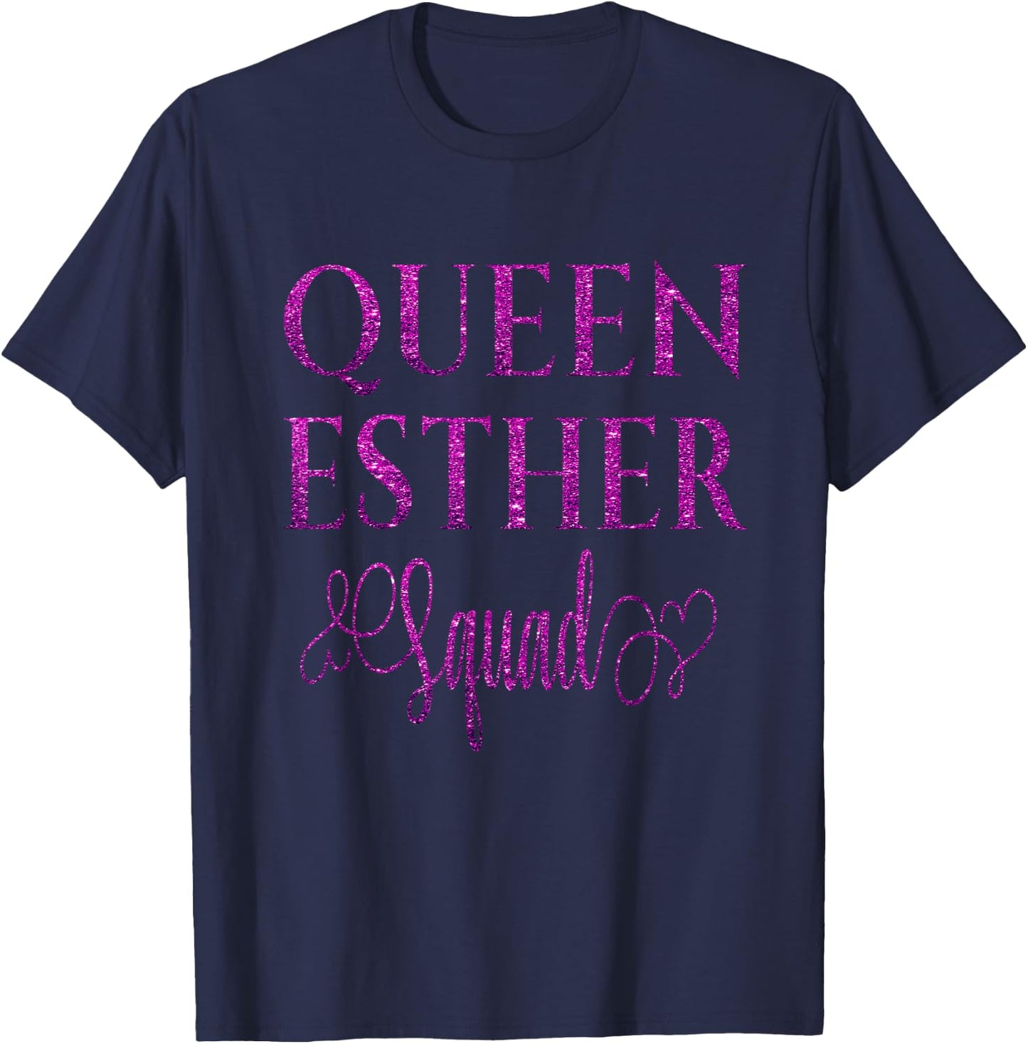 Purple Queen Esther Squad - Bible Character Purim Costume T-Shirt - T-Shirt | Navy