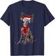 Funny Weimaraner Dog Tree Christmas Lights Xmas Pajama Men Women Kids T-Shirt - T-Shirt | Navy