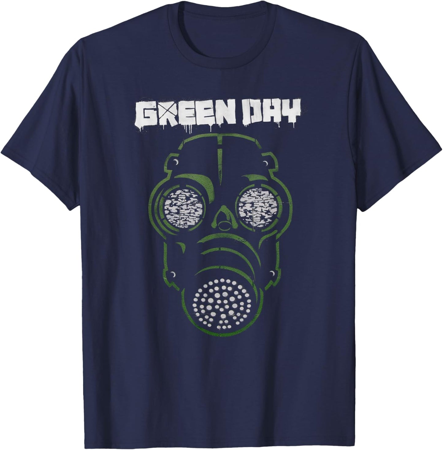 Green Day Gas Mask T-Shirt - T-Shirt | Navy