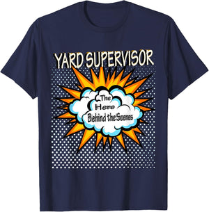 Yard Supervisor - Funny Hero Job T-Shirt - T-Shirt | Navy