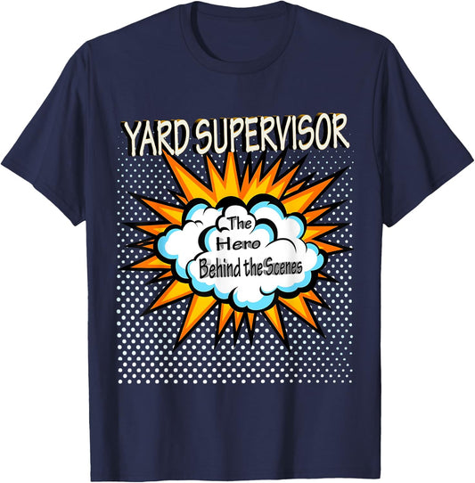 Yard Supervisor - Funny Hero Job T-Shirt - T-Shirt | Navy