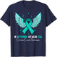 In September We Wear Teal Ovarian Cancer Awareness T-Shirt - T-Shirt | Navy