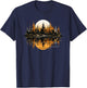 Nature Reflection Forest Trees Outdoor Wildlife T-Shirt - T-Shirt | Navy