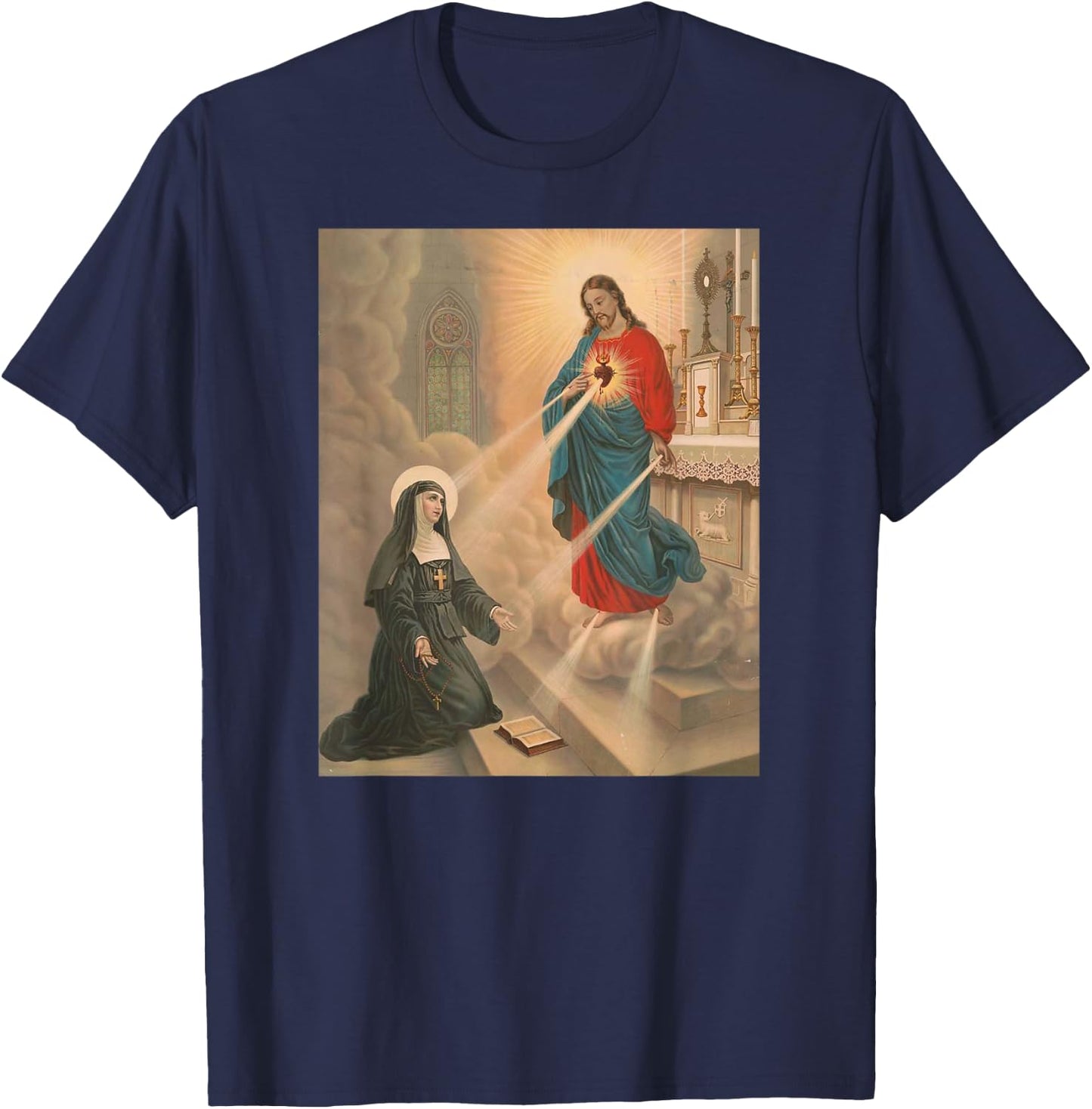 Saint Margaret Mary Alacoque T-Shirt - T-Shirt | Navy
