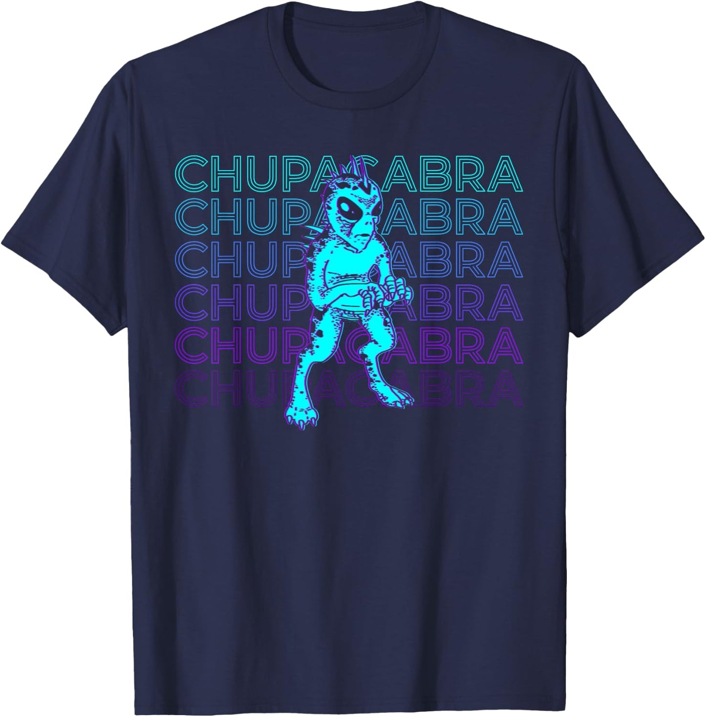 El Chupacabra Cryptid Cryptozoology T-Shirt - T-Shirt | Navy