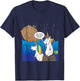 Two Unicorns Missing Ark Noah During Rain Funny Christian T-Shirt - T-Shirt | Navy