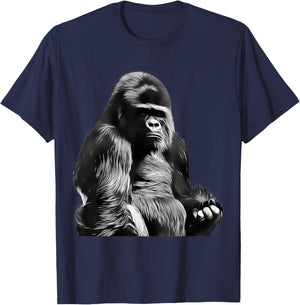 Silverback Gorilla Silver Back Primate Ape T-Shirt - T-Shirt | Navy