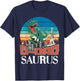G-Dadsaurus T Rex Dinosaur G-Dad Saurus Family T-Shirt - T-Shirt | Navy