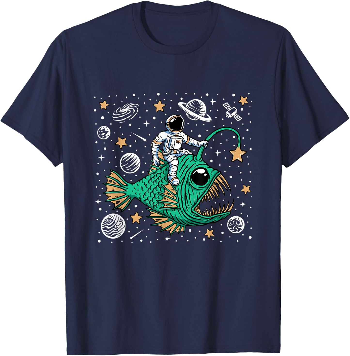 deep sea fish Astronaut party outfit Spaceman T-Shirt - T-Shirt | Navy