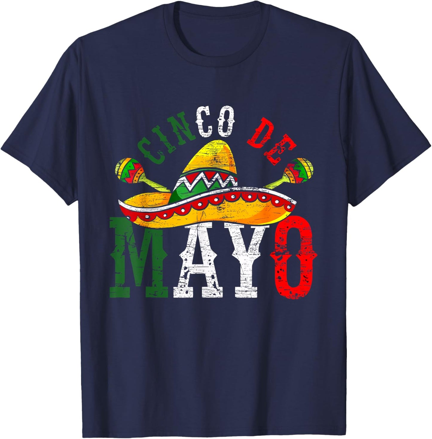 Cinco De Mayo Mexican Lets Fiesta 5 De Mayo Women Men T-Shirt - T-Shirt | Navy