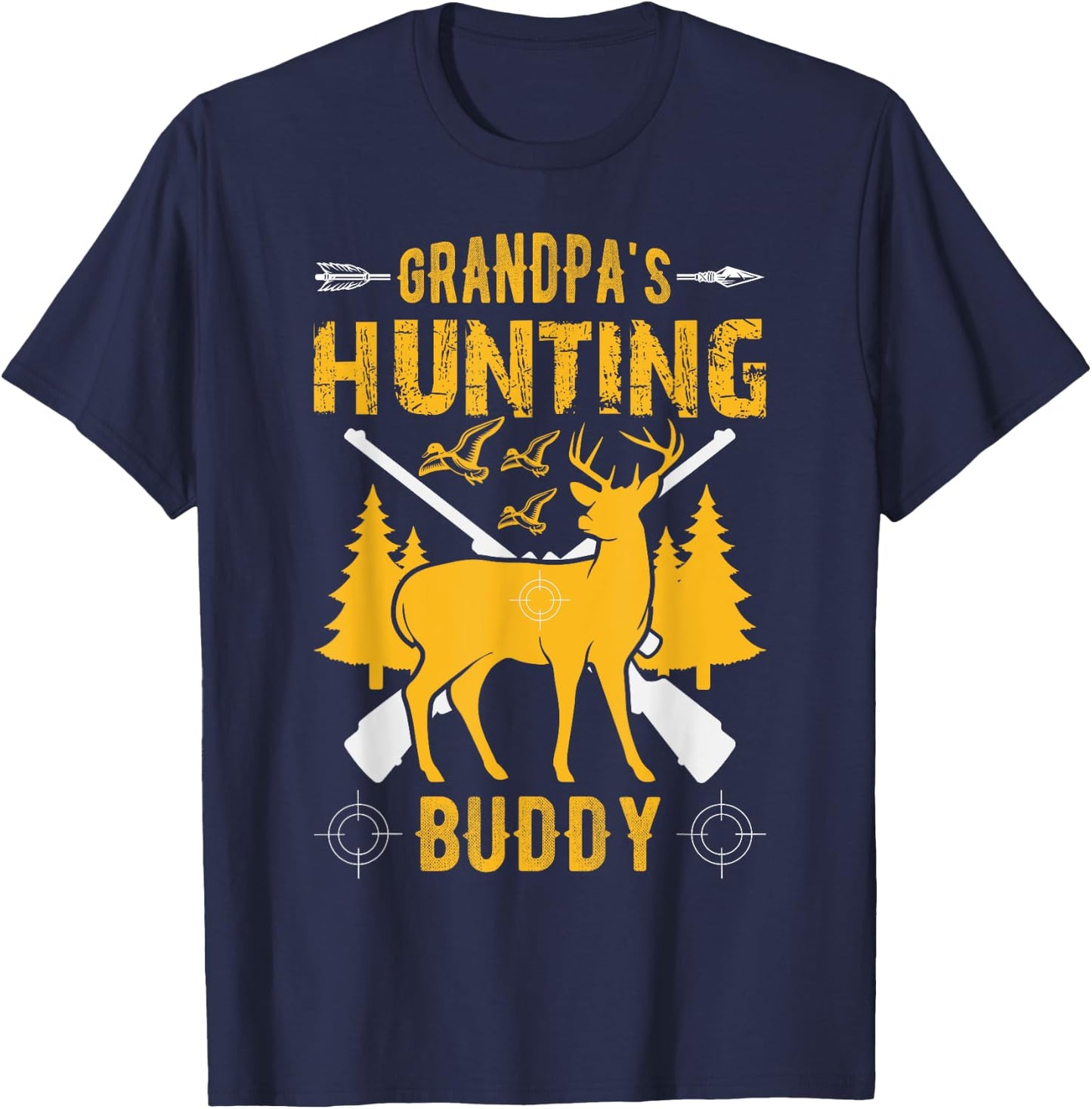 Grandpa's Hunting Buddy Grandson Hunting Buddies T-Shirt - T-Shirt | Navy