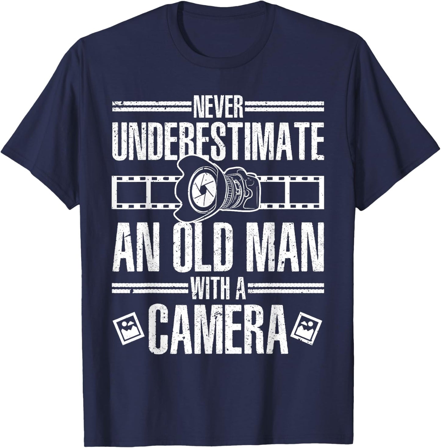 Cool Photography Grandpa Photographer Camera Lover T-Shirt - T-Shirt | Navy