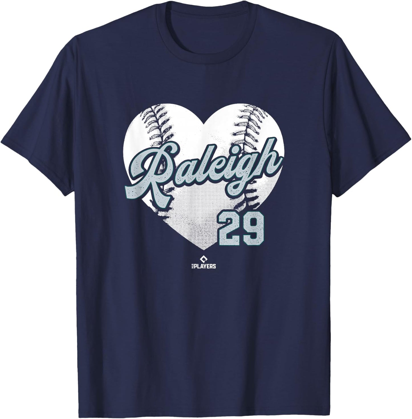 Baseball Heart Cal Raleigh Seattle MLBPA T-Shirt - T-Shirt | Navy