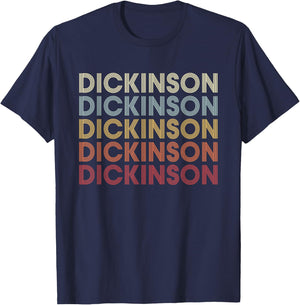 Dickinson Pennsylvania Dickinson PA Retro Vintage Text T-Shirt - T-Shirt | Navy