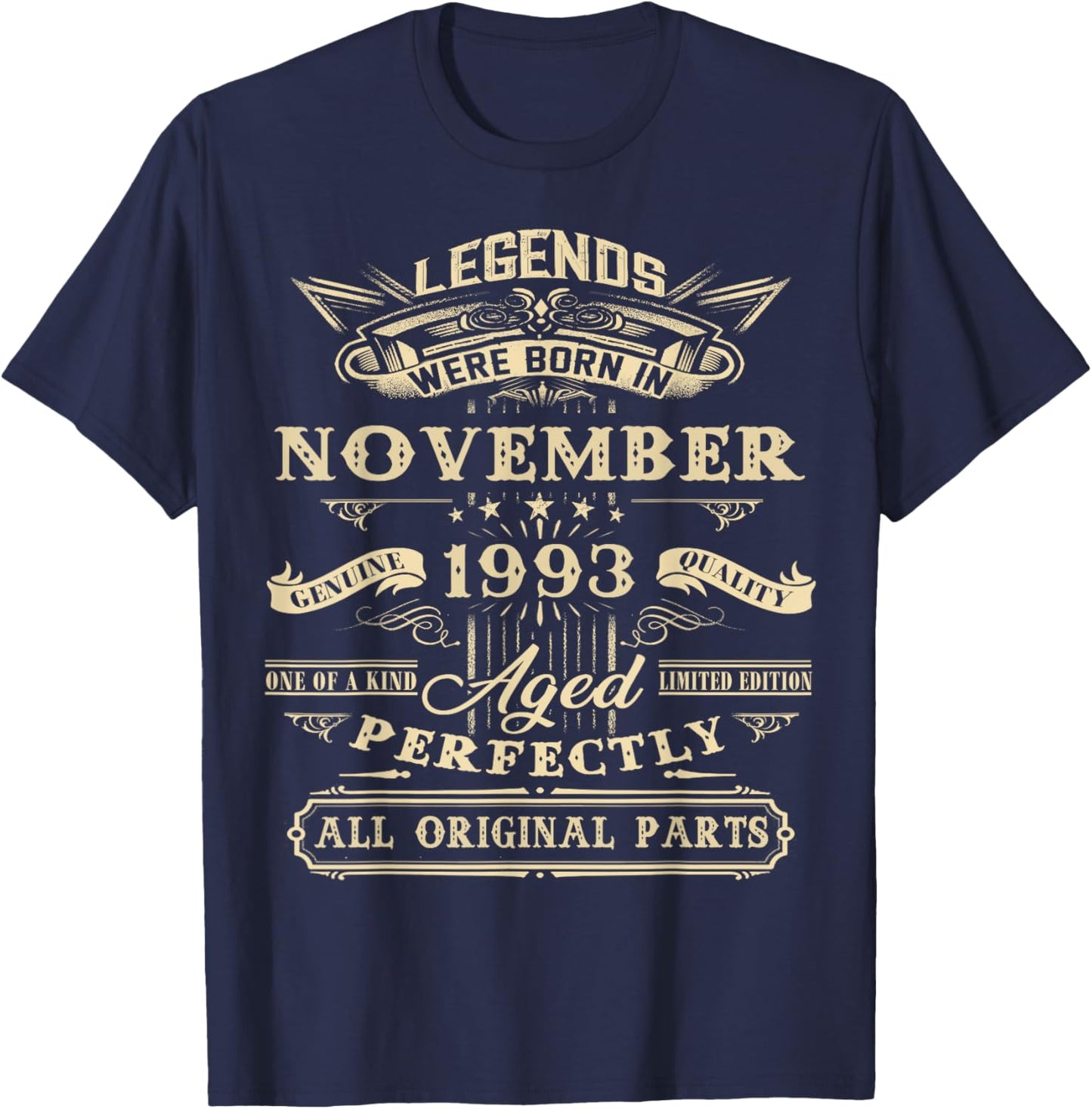 Legend Born In November 1993 30th Birthday 30 Years Old T-Shirt - T-Shirt | Navy