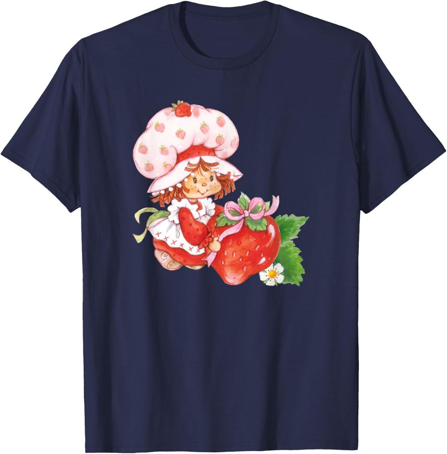 Strawberry Shortcake Sweet Surprise Strawberry Bow Vintage T-Shirt - T-Shirt | Navy