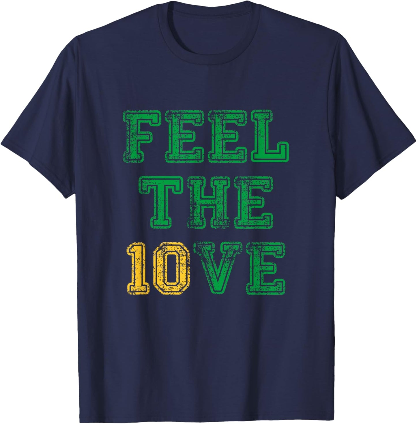 Feel The Love American Football Jordan Quarterback Retro T-Shirt - T-Shirt | Navy