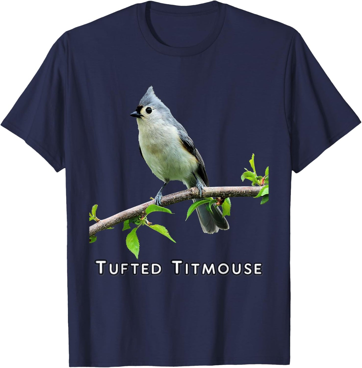 Tufted Titmouse T-Shirt - T-Shirt | Navy