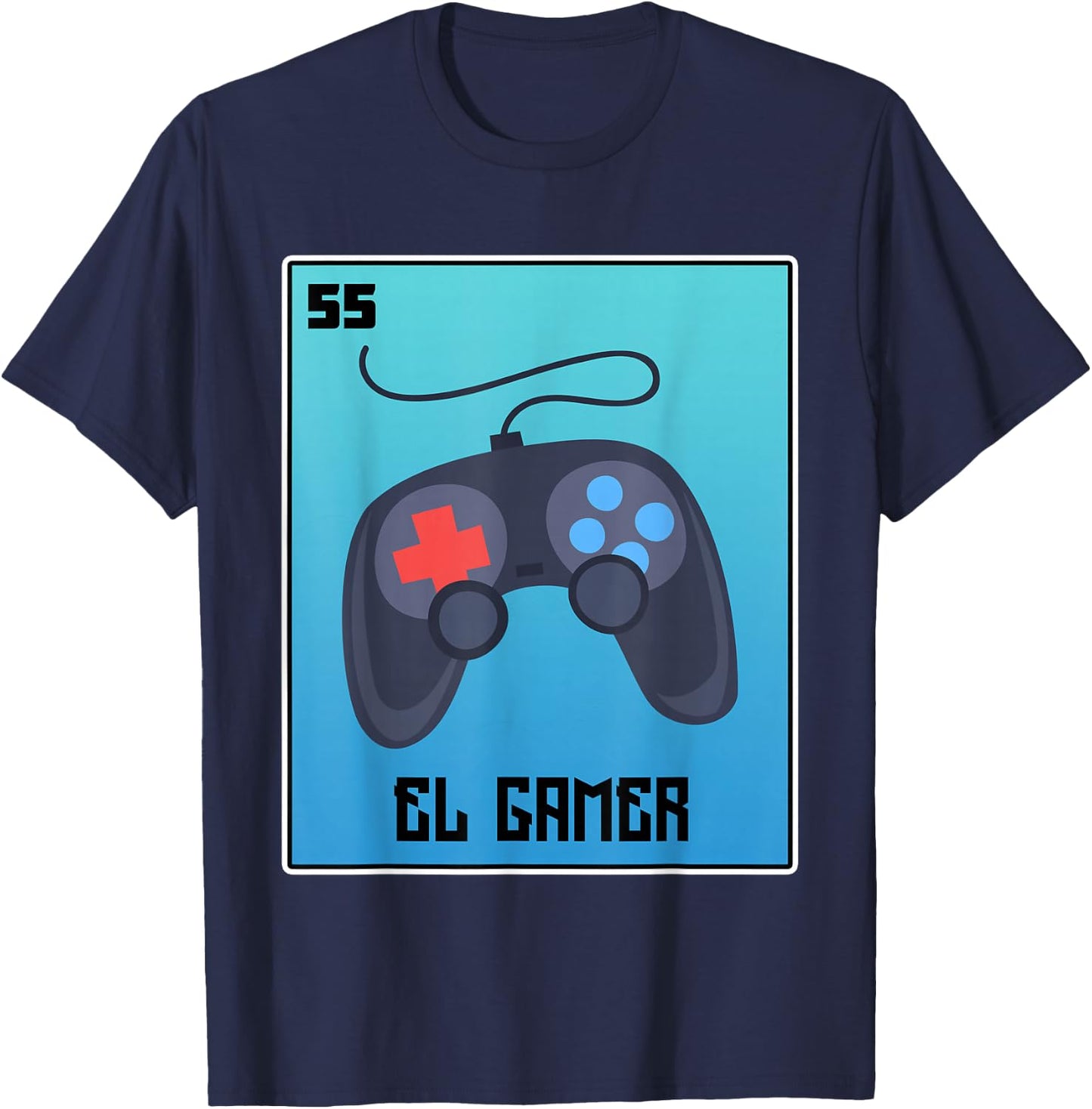 El Gamer Video Games Funny Mexican Lottery Parody Graphic T-Shirt - T-Shirt | Navy