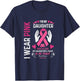 Pink Breast Cancer Daughter Survivor Support Mom, Dad T-Shirt - T-Shirt | Navy