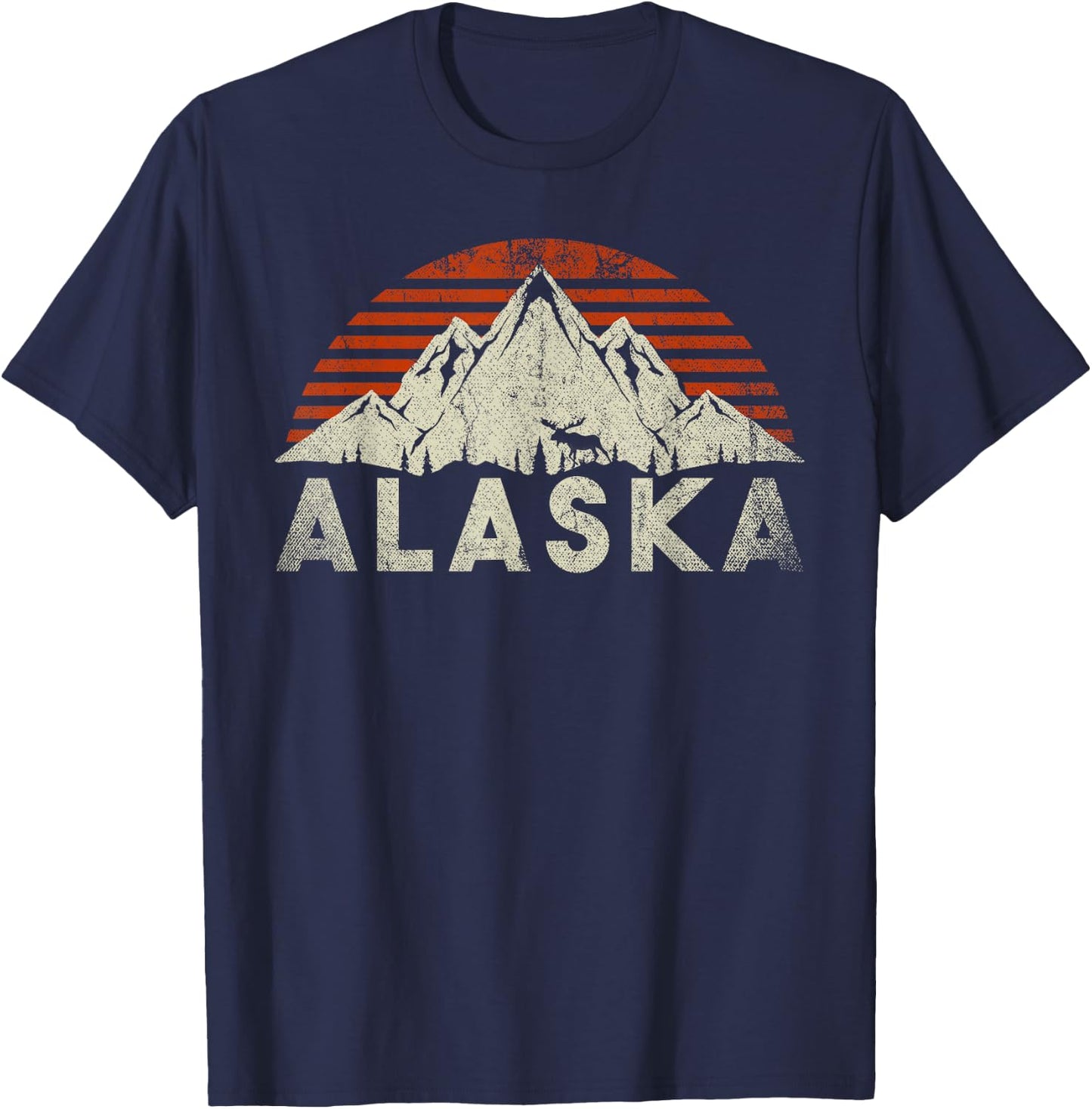 Retro Alaska T-Shirt - T-Shirt | Navy