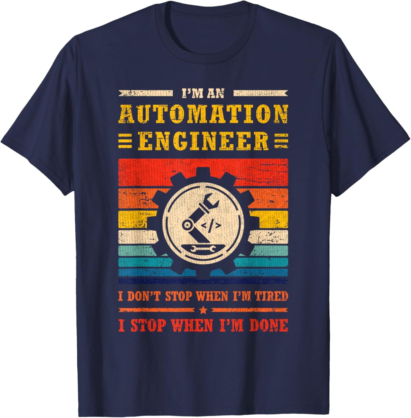 Controls Engineer HMI PLC Programmer PLC Automation Engineer T-Shirt - T-Shirt | Navy