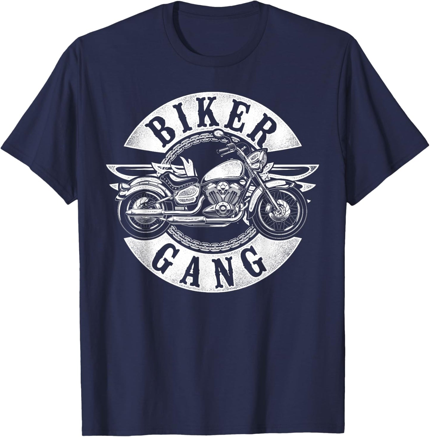 Classic Motorcycle Biker Biker Gang T-Shirt - T-Shirt | Navy