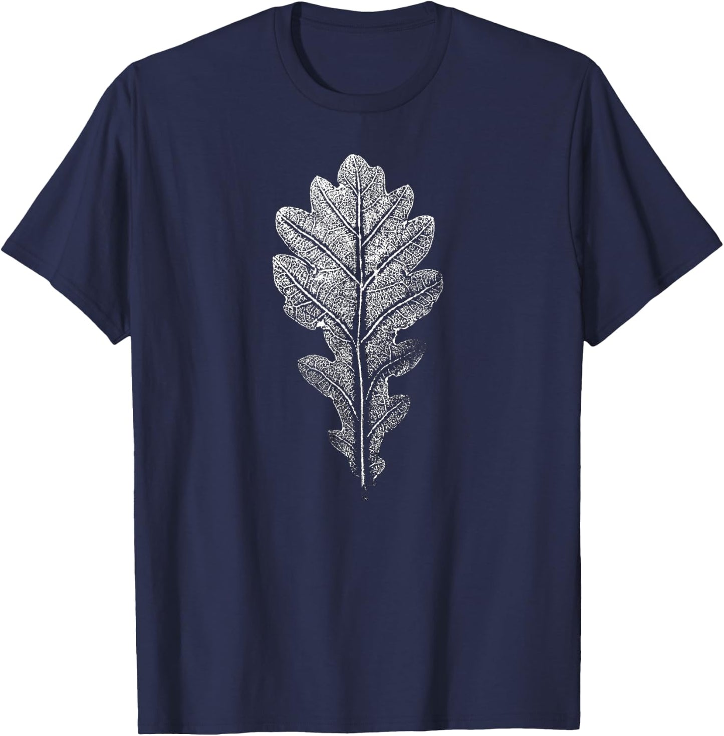 Oak Leaf - Plant & Nature / Botanical Tree Graphic T-Shirt - T-Shirt | Navy