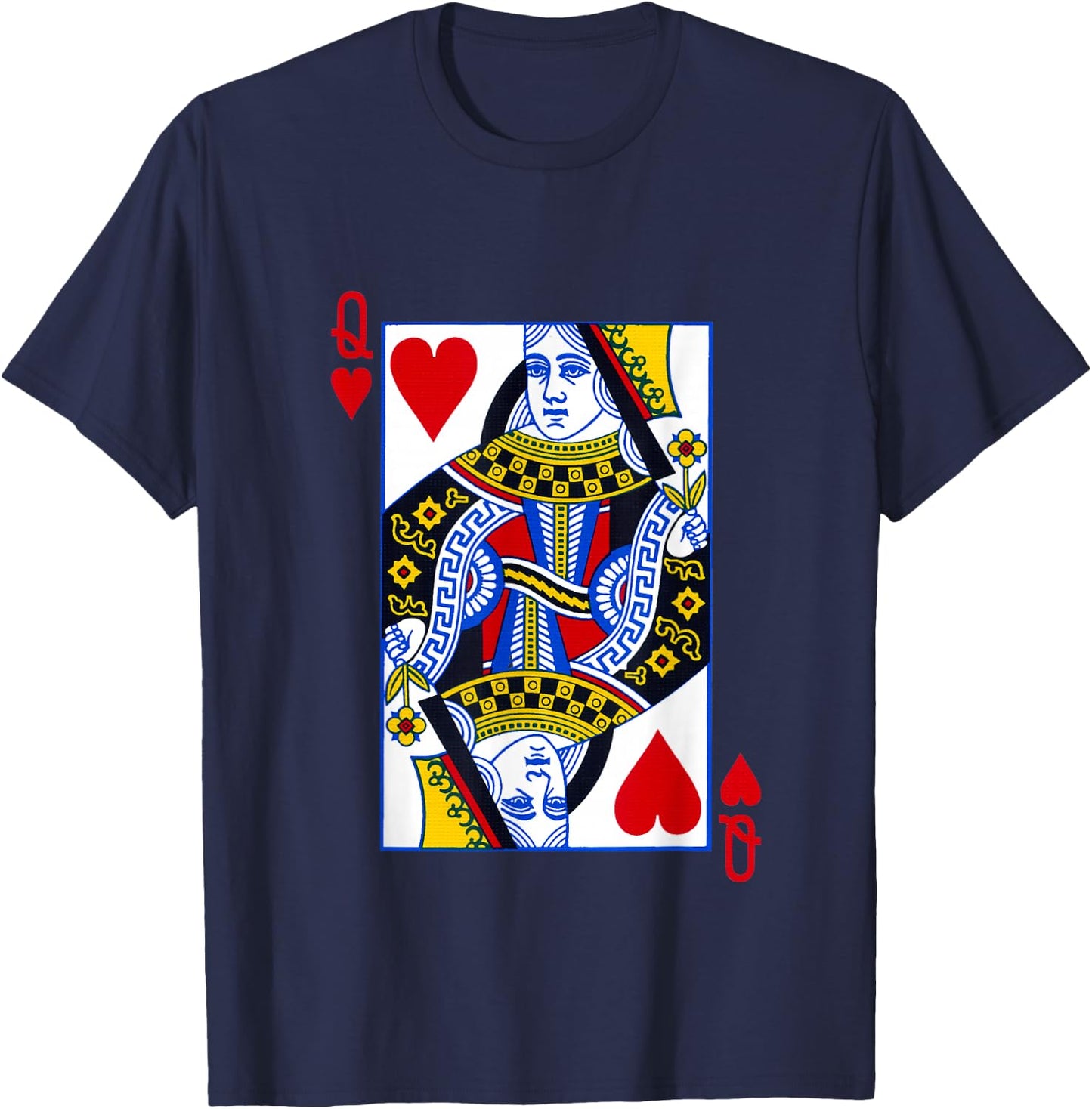 Queen of Hearts Feminist Shirt Playing Cards T-Shirt - T-Shirt | Navy