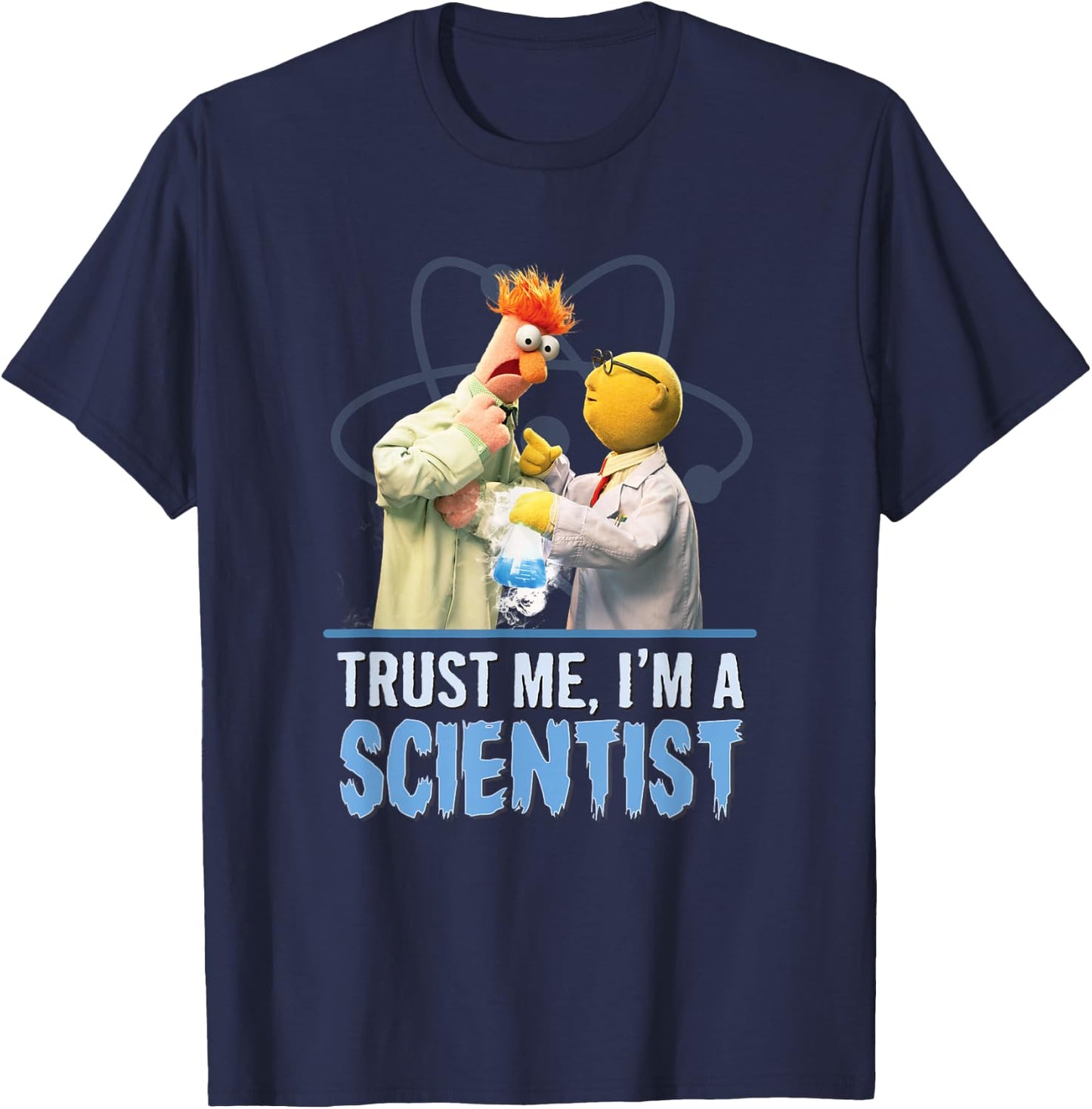 Disney The Muppets Trust Me I'm A Scientist Bunsen & Beaker T-Shirt - T-Shirt | Navy