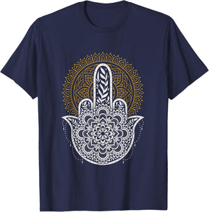 Funny zero namaste given fucks T-Shirt - T-Shirt | Navy