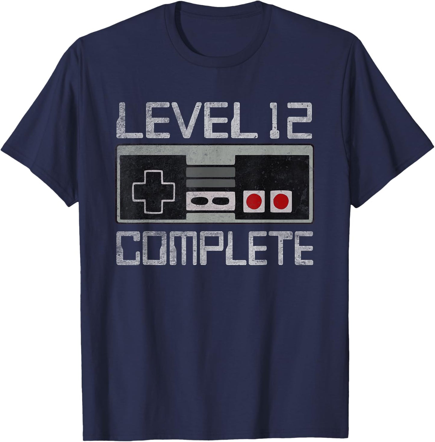 Level 12 Complete 12 Year 12th Wedding Anniversary T-Shirt - T-Shirt | Navy
