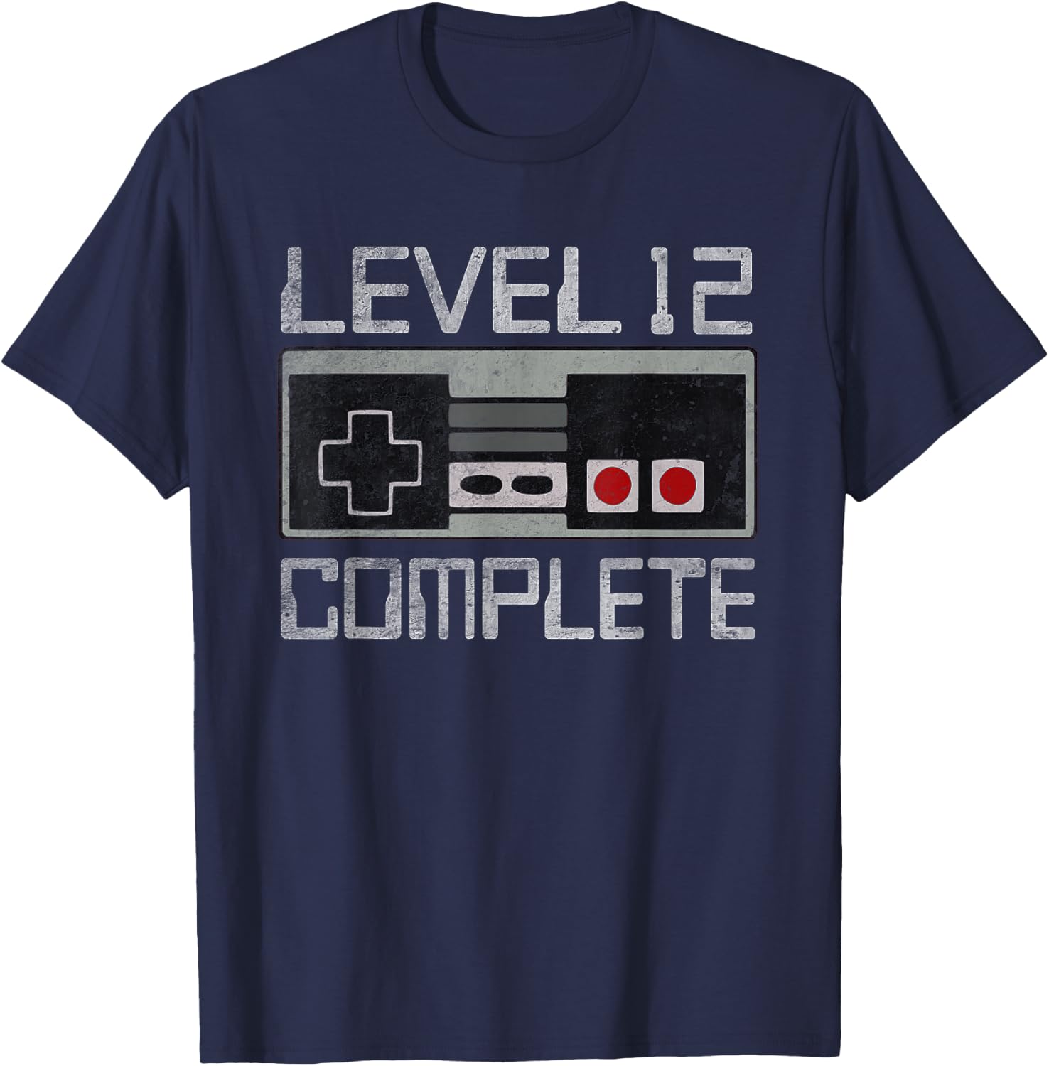 Level 12 Complete 12 Year 12th Wedding Anniversary T-Shirt - T-Shirt | Navy