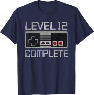 Level 12 Complete 12 Year 12th Wedding Anniversary T-Shirt - T-Shirt | Navy