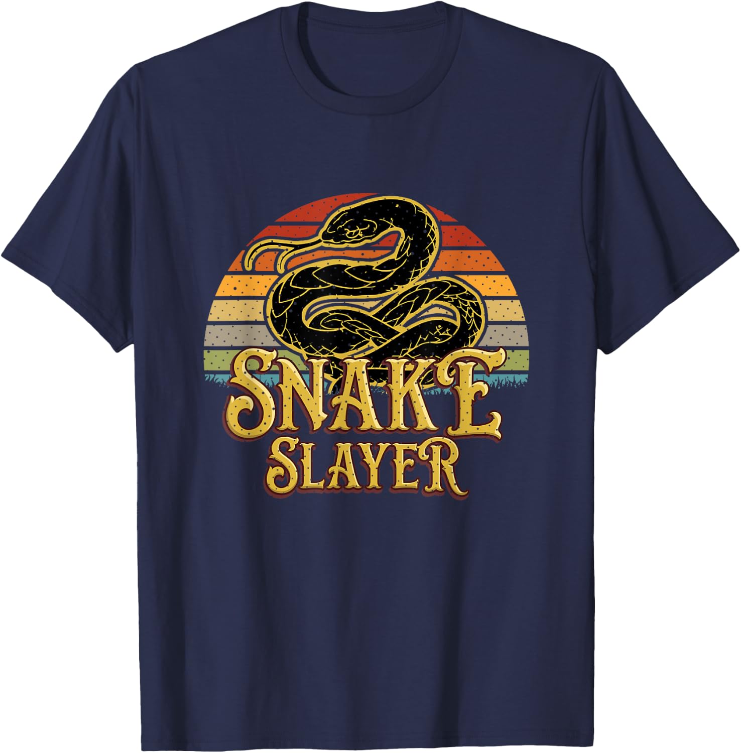 Snake Slayer Snake Hunting T-Shirt - T-Shirt | Navy