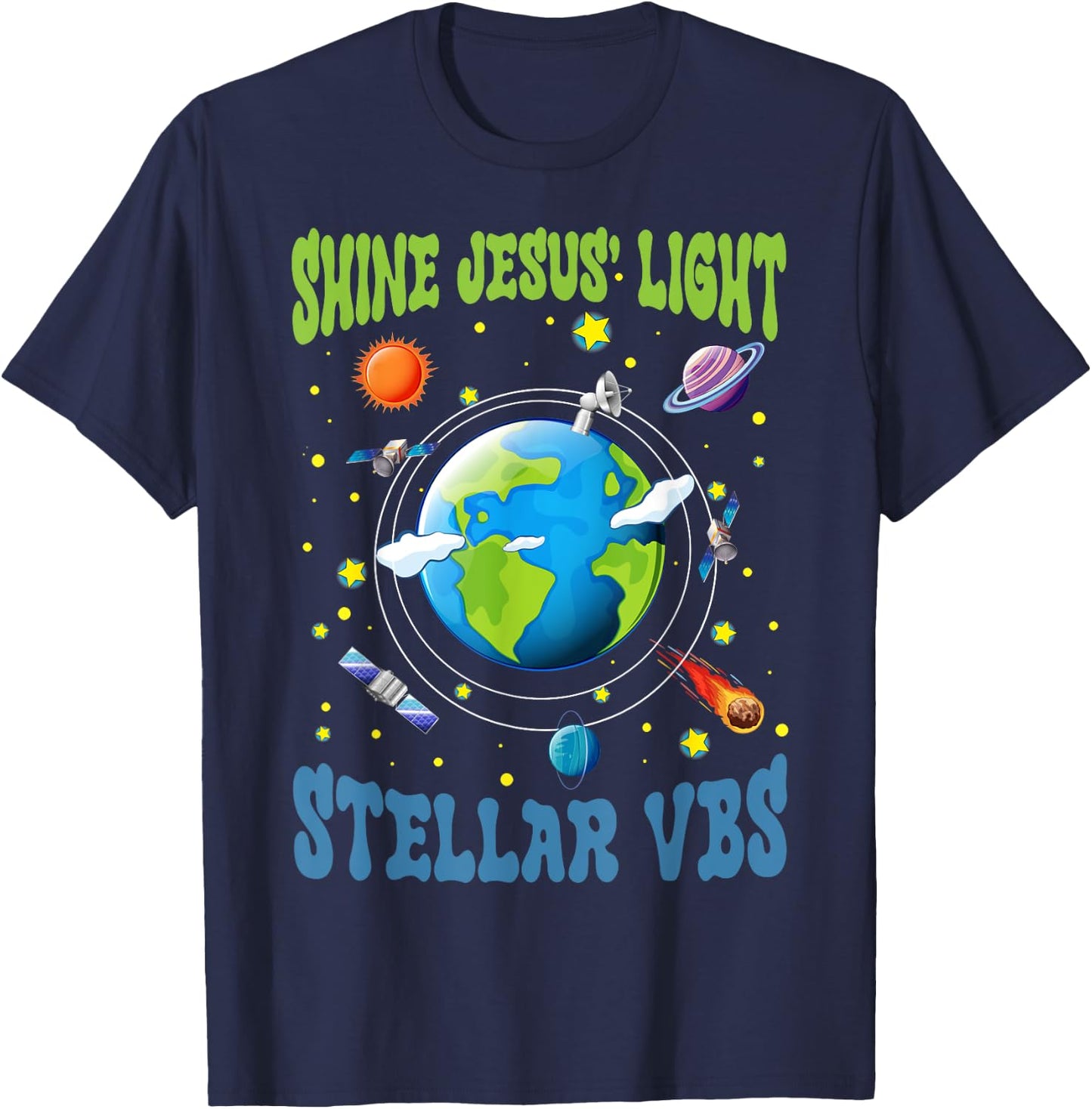 Stellar VBS 2023 Stellar Vacation Bible School T-Shirt - T-Shirt | Navy