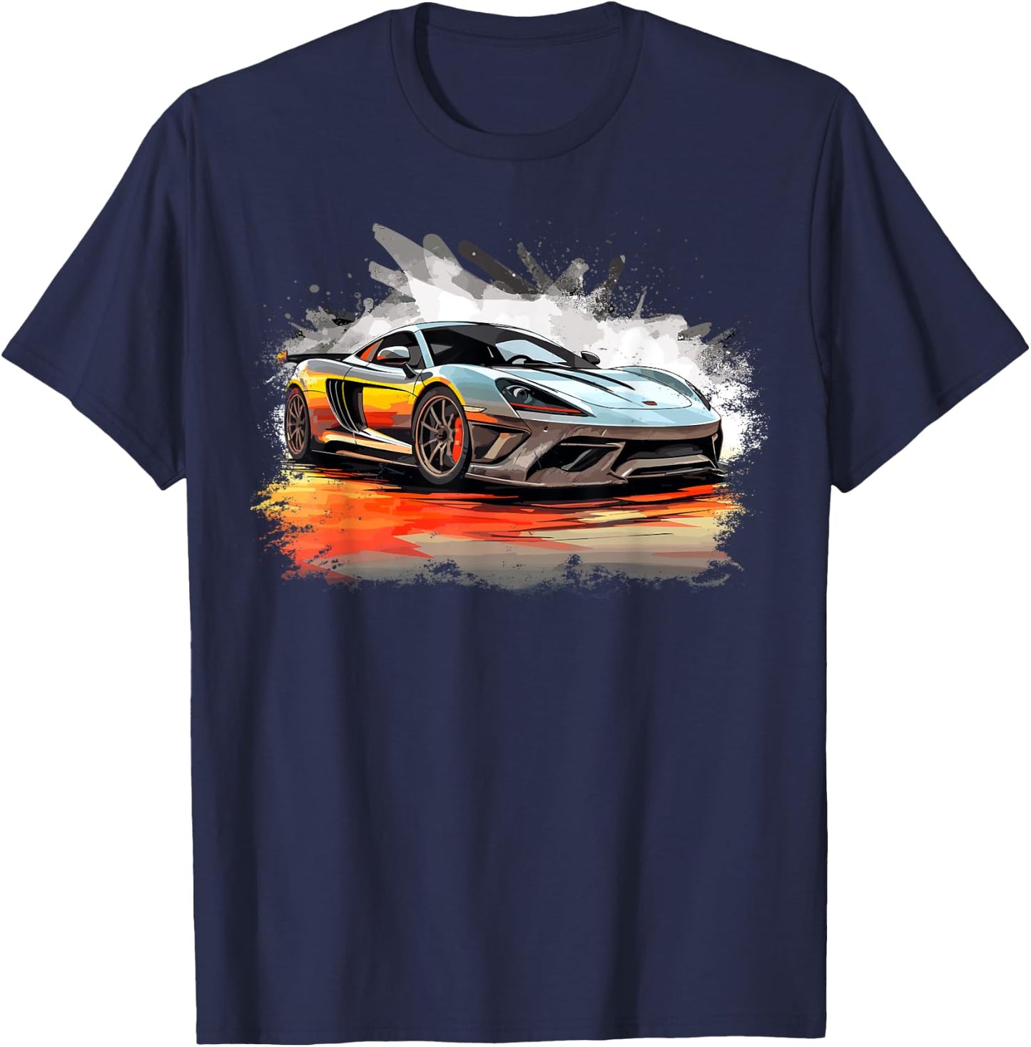 Supercar Exotic Sports Car Concept Hypercar Vintage Graphic T-Shirt - T-Shirt | Navy