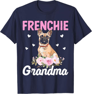 Frenchie Grandma - French Bulldog Grandma T-Shirt - T-Shirt | Navy
