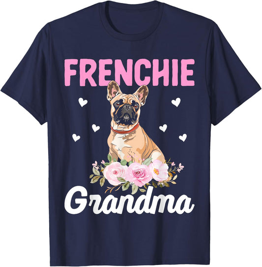 Frenchie Grandma - French Bulldog Grandma T-Shirt - T-Shirt | Navy